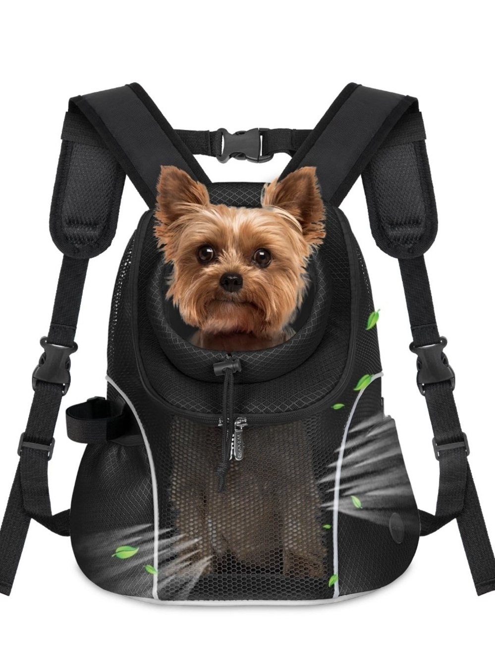 Black Pet Carrier Backpack for Dogs - Comfortable Hands-Free Travel Small